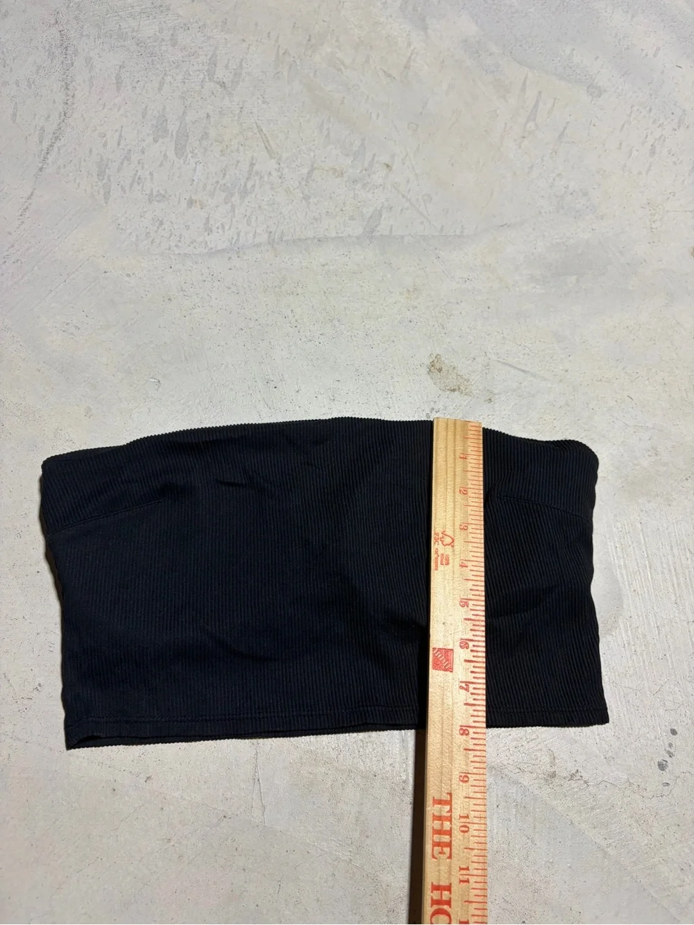 Aerie Black Ribbed swim Bandeau Top large